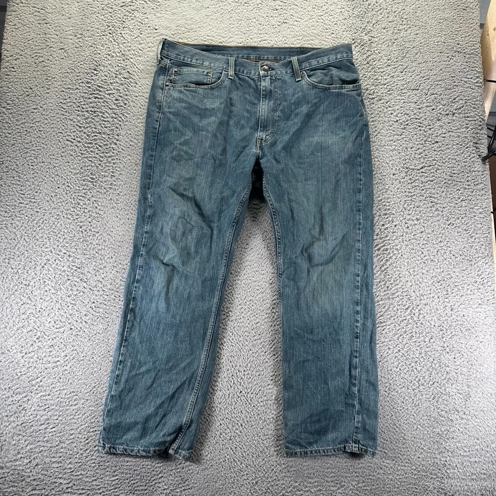 Levi's 559 Jeans Mens 38x30 Blue Cotton Denim Straight‎ Leg Baggy Faded Workwear